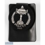 2009 Official PGA Cup Matches Players silver braid blazer breast pocket crest - issued to team