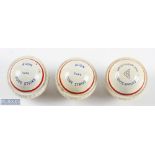 Scarce Set of 3x Alyn Super Pure Strike Practice Putting Golf Balls - Made in England and Patents