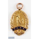 GCSA Royal Wimbledon Tournament Nov 1921 9ct Gold Medal - won by T Askew Nov 1921, embossed