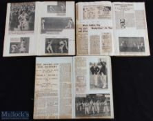 1933-1934 County Cricket Scrapbooks, and England v Australia Test Scrapbooks, homemade books of