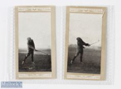 2x Harry Vardon Marsuma Cigarette Golfing Cards c1914 - from Famous Golfers and Their Strokes to