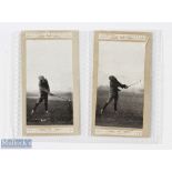 2x Harry Vardon Marsuma Cigarette Golfing Cards c1914 - from Famous Golfers and Their Strokes to