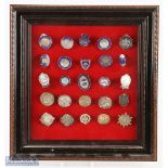 Collection of 25x Early and Some Rare Golf Club Silver, Silver plate and Enamel Members Pin Badges -