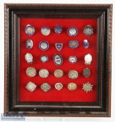 Collection of 25x Early and Some Rare Golf Club Silver, Silver plate and Enamel Members Pin Badges -