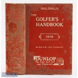 1930 The Golfer's Handbook 32nd ed publ'd Edinburgh and London - Price 7/6d - in the original red