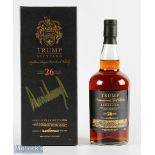 Very Rare Glen Dronach Trump International Golf Links 26 Year Old Single Malt Whisky signed by