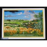 1998 127th Open Championship Golf Poster signed by Artist Ken Reed, 16th-19th July 1998 Royal