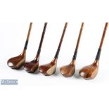 5x Assorted socket head woods to incl J Bremner large head driver, Gibson of Kinghorn star model