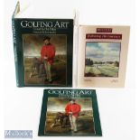 Collection of Golf Books on Artwork Signed by the Editors and Nick Faldo Open Golf Champion (3) Phil