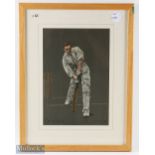 Mr A O Jones Nottingham and England Cricket Print by Chevallier Tayler Mr Jones played for