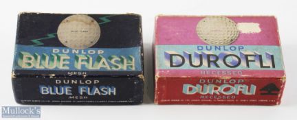 3x Interesting Golf Ball Boxes to hold 6x balls- Dunlop Blue Flash Mesh Pattern c/w hinged lid and