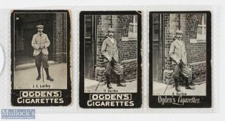 3x Ogden's Tabs C & F Series Cigarette Real Photograph Players Golf Cards c1901 - H Vardon (C.