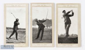 3x James Braid Marsuma Cigarette Golfing Cards c1914 - from Famous Golfers and Their Strokes to incl