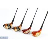 4x Various Persimmon Woods features MacGregor 'Jack Nicklaus Golden Bear' 1 and 3 wood with