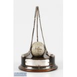 1932 Silvertown 'Hole in One' Silver Trophy having 3x golf clubs mounted on wooden base with
