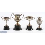 Group of 4 Silver Trophies - inc inscriptions Hindhead Golf Club Francis Muir Cup 1927, SHGC Club
