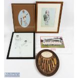 Cricket Photographs and Pictures, a selection to include a 2002 Essex CCC team fully signed, a resin