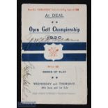 Rare and unknown 1920 Open Golf Championship Programme and remarkably been signed by The Open Winner