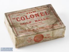 Scarce 1907 St Mungo Manufg, Govan Scotland "The Colonel" Rubber Cored Golf Ball Box - for 12 c/w