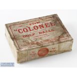 Scarce 1907 St Mungo Manufg, Govan Scotland "The Colonel" Rubber Cored Golf Ball Box - for 12 c/w