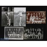 Kent Cricket Real Photograph Postcards, a collection to include W Ashdown of Kent with signature,