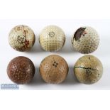 Collection of early Spalding Bramble and Recessed Golf Balls (6) - Spalding Wizard Bramble (