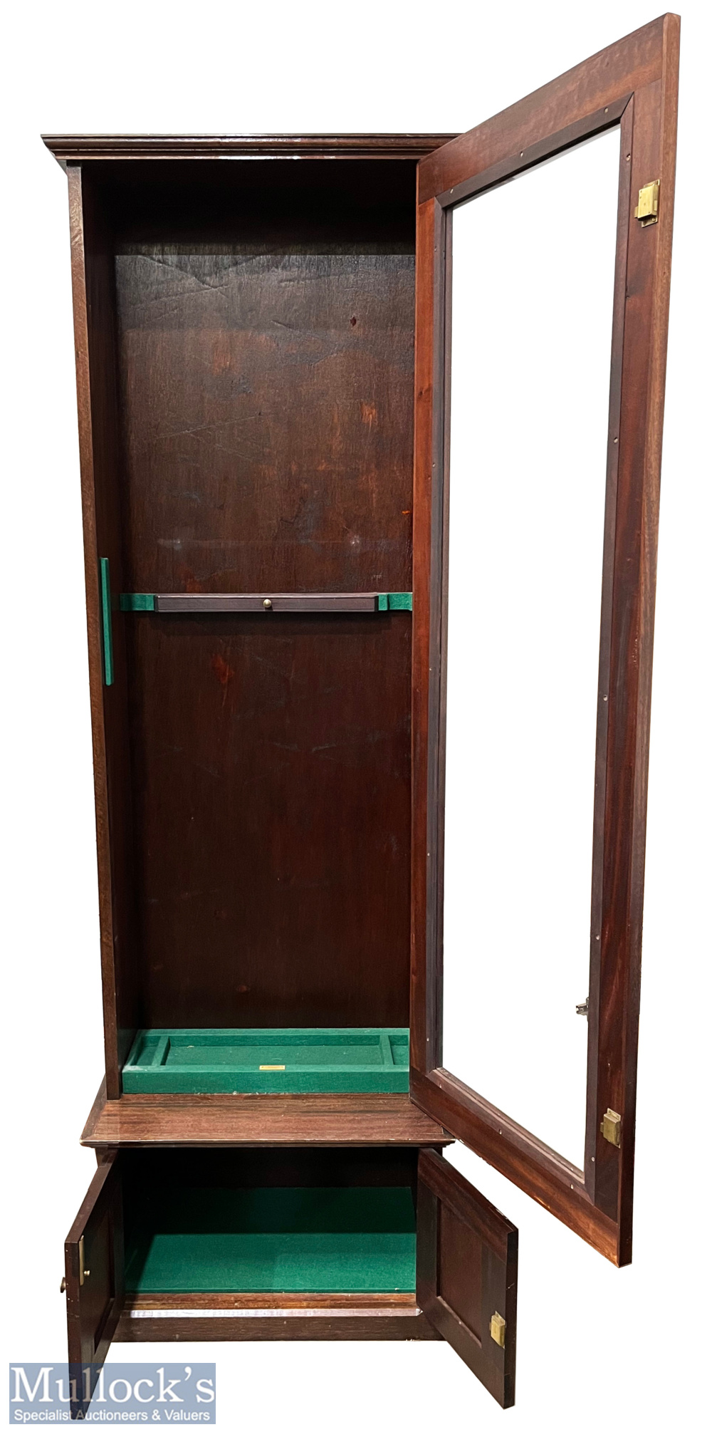 Period Mahogany Snooker, Pool, Billiards Cue Storage Cabinet, a fine wooden glazed cabinet made by A - Image 2 of 4