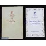 Royal North Devon Golf Club Signed History and Banquet Menu (2) - David's Personal signed copy and