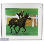 Roger Coleman Horse Racing Print - Mill Reef, limited edition No.11 of 250 signed print, mounted and