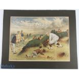 Modern Pint Golf Scene Copes Tobaccos Advert - mounted on card - size # 64cm x 52cm