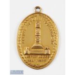 Jasper Lodge Golf Trophy - Annual Autumn Tournament 14ct Gold Golf Medal - embossed to obverse,