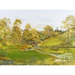 Bill Waugh signed watercolour - "St Mellion Golf Club - 10th Green" signed W.R Waugh to the lower