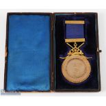 Victorian Yellow Metal Niblick Club Medal 1889 - ornate large sized medal with engraved period