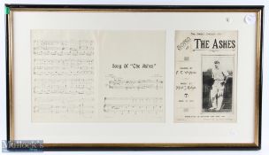 The Greatest Cricket Hit Song of The Ashes Cricket Original Sheet Music, words by F C Wrightson,