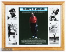 Roberto De Vincenzo - 1967 Open Golf Championship Display collage of Roberto celebrating the 50th