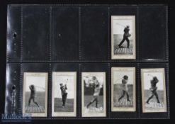 6x Marsuma Cigarette Golfing Cards c1914 - from Famous Golfers and Their Strokes to incl Open Golf