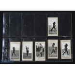 6x Marsuma Cigarette Golfing Cards c1914 - from Famous Golfers and Their Strokes to incl Open Golf