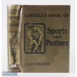 1907 Cassell's Book of Sports & Pastimes, illustrated - with decorative cloth boards old tape