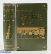 1903 Taylor on Golf by J H Taylor impressions, comments, and hints 48 illustrations - 3rd edition