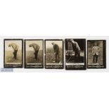 5x Ogden's Guinea Gold Cigarette Real Photograph Players Open Golf Champions & Professional Cards