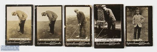 5x Ogden's Guinea Gold Cigarette Real Photograph Players Open Golf Champions & Professional Cards