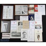 Assorted Cricket Memorabilia features - 1947 Gidea Park CC v Peter Smiths XI signed to the front