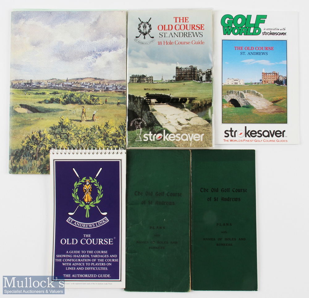 2x very early 1900s Old Golf Course St Andrews Course Guides by Walter Edwin Fairlie, and other