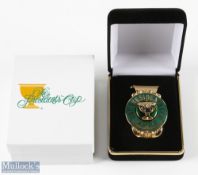 Scarce 2007 The Presidents Cup Matches Gilt and Enamel Money Clip - issued to players and