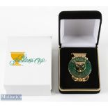 Scarce 2007 The Presidents Cup Matches Gilt and Enamel Money Clip - issued to players and