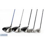 5x Assorted Metal Golf Drivers features a Ping G5 460cc, Taylor Made R580, Viper XTi, Callaway Big