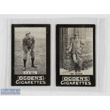 2x Ogden's Tabs Cigarette Real Photograph Players Golf Cards c1901 - H H Hilton (Open and Amateur