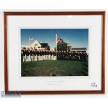 1977 Official Walker Cup Golf Team Colour Photograph - played at Shinnecock Hills GC comprising line