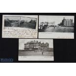 Selection of Tom Morris, Golf Club House, Grand Hotel and Views of St Andrews Postcards (3) each
