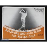 1938-39 Roland Wingate Headwork & Footwork Golf Club and Shoes catalogue a 32 paged booklet fully
